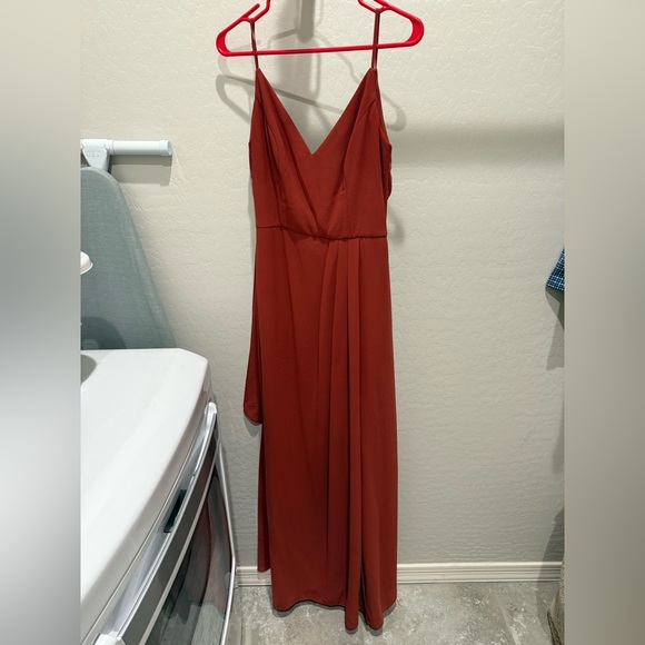 david's bridal orange bridesmaid dresses Marigold Bridesmaid David's Bridal Orange Dress David's Bridal Cinnamon Flutter Sleeve Mercari
